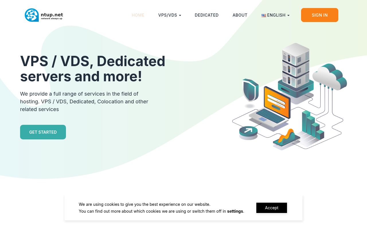 Website screenshot of NTUP