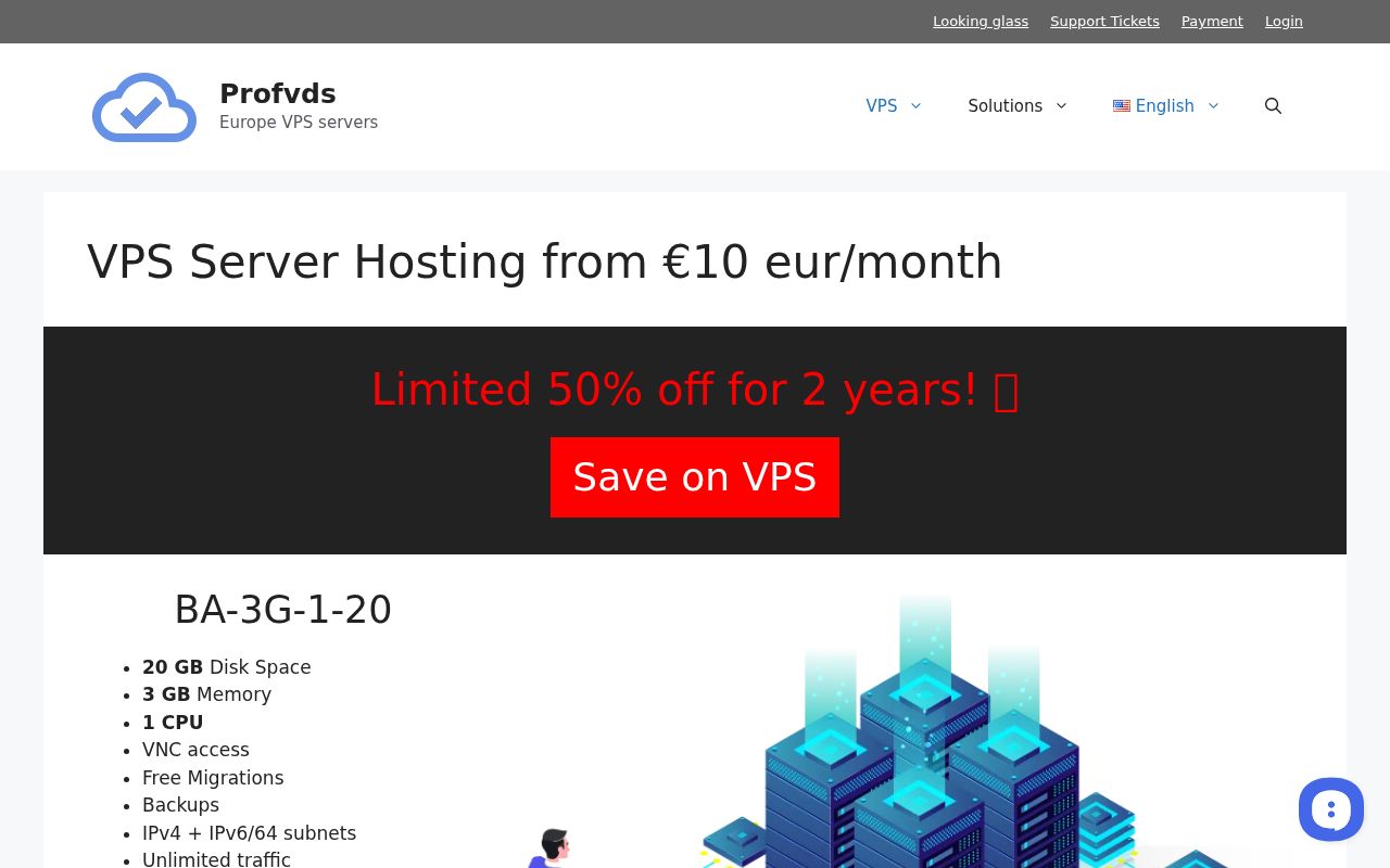 Website screenshot of ProfVDS